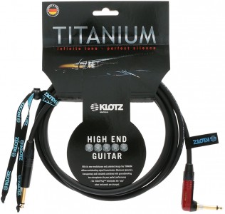 Klotz TIR0600PSP Titanium Guitar Cable With Angled Silent Plug 6 Meter