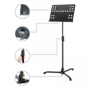 Hercules Stands BS311B EZ Clutch Orchestra Stand with Foldable Desk and Tilting Base