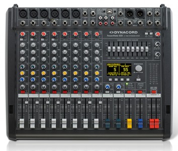 Dynacord PowerMate PM600-3 Mixer with 8 input channels, 2 High-Quality editable effects, amplifier with 2 x 1.000 Watts / 4 Ohms.