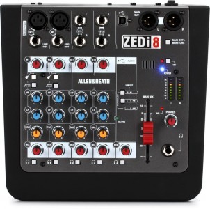 Allen & Heath ZEDi-8 8-channel Mixer with USB Audio Interface