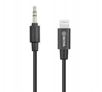 Boya BY-K1 3.5mm TRS (Male) to Lightning (Male) Audio Adapter