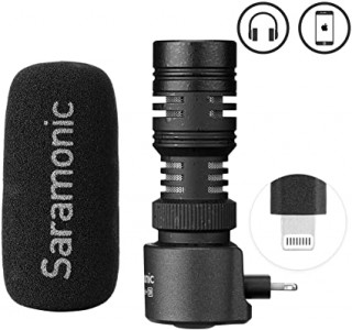 Saramonic SmartMic+ Di Compact Directional Microphone with Lightning Plug for iOS Mobile Devices