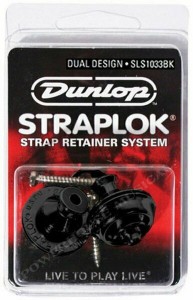 Dunlop SLS1033BK Straplok Dual Design Strap Retainer System - Black