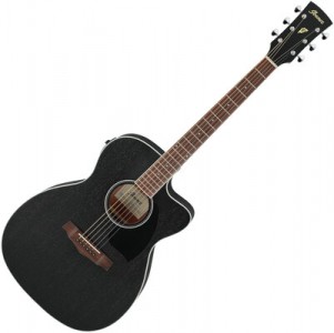 Ibanez PC14MHCE-WK Acoustic Electric Guitar - Weathered Black