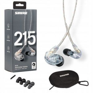 Shure SE215-CL-EFS Sound Isolating Earphones with 3.5mm Comm Cable - Clear