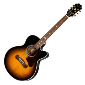 Epiphone J-200 EC Studio Parlor Acoustic-Electric Guitar - Vintage Sunburst