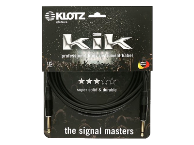 Klotz KIKKG3.0PPSW Straight Jack Gold-Plated Instrument Cable, 3 Meter