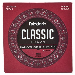 D'Addario EJ27N Student Silver-Plated Nylon Core Classical Guitar Strings - Normal Tension
