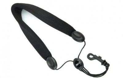 Rico SJA18 Padded Neck Strap - Black, Snap Hook