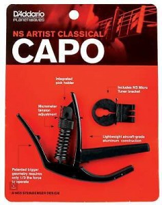D'Addario PW-CP-13 NS Artist Capo - Classical Guitar - Black