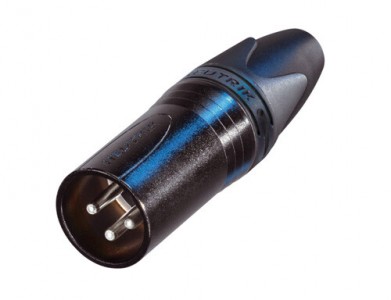 Neutrik NC3MXX-BAG 3-Pin XLR Male Cable Connector, Black Metal