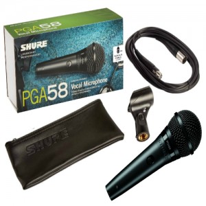 Salmeenmusic.com - Shure PGA58-XLR Cardioid Dynamic Vocal Microphone with XLR-to-XLR Cable