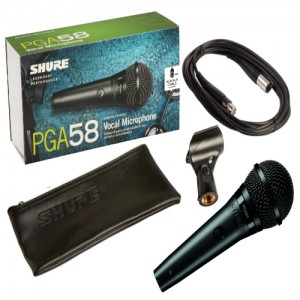 Shure PGA58-XLR Cardioid Dynamic Vocal Microphone with XLR-to-XLR Cable