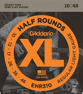 D'Addario EHR310 Half Round Super Light Electric Guitar Strings