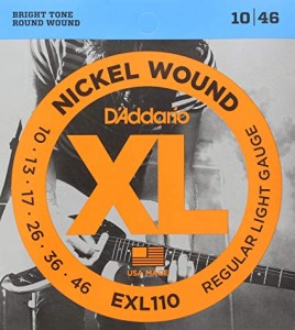 D'Addario EXL110 Nickel Wound Electric Strings -.010-.046 Regular Light