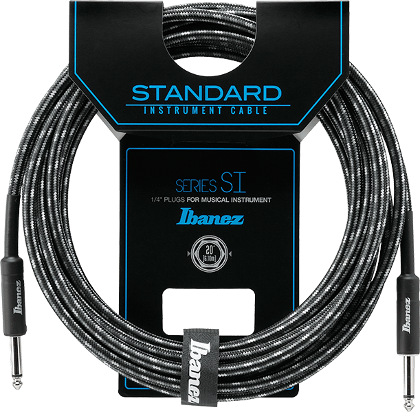 Ibanez SI20-CCT Woven Guitar Cable, 2 Straight Plugs, Camouflage City, 20ft