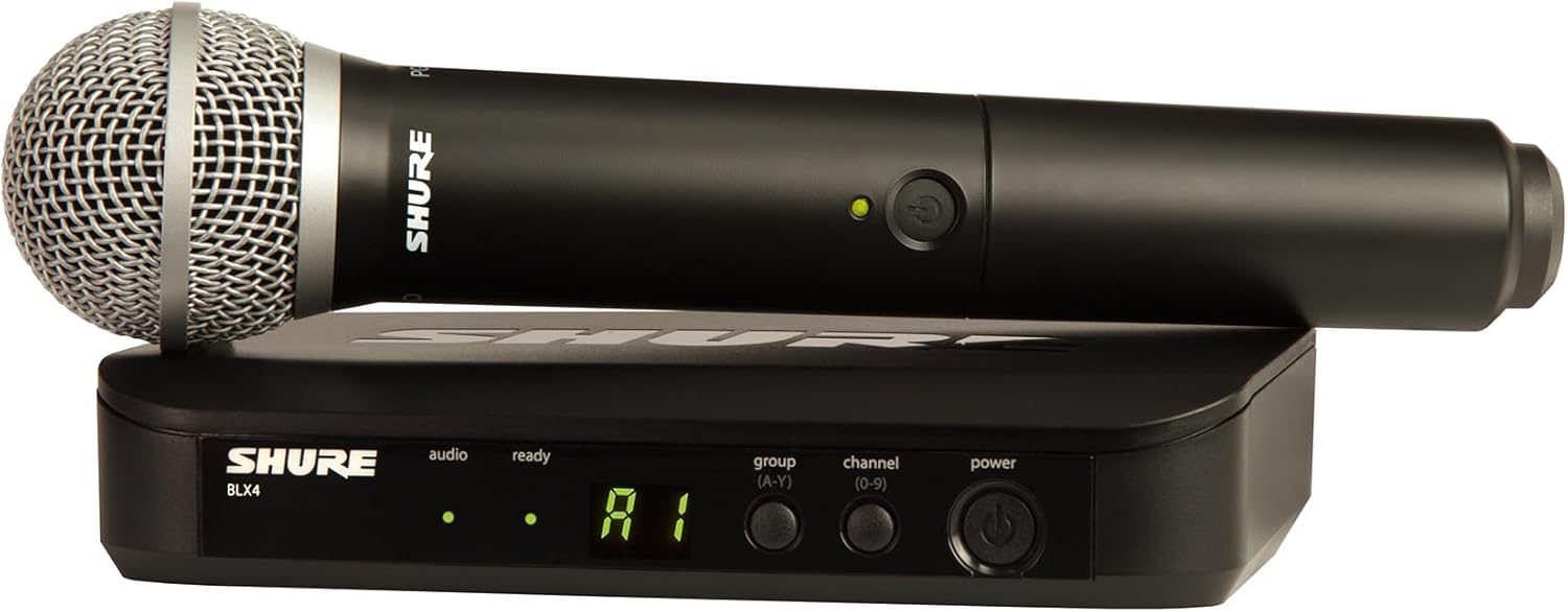 Shure BLX24UK/PG58X-K14 BLX24 Receiver with PG58 Handheld Wireless System