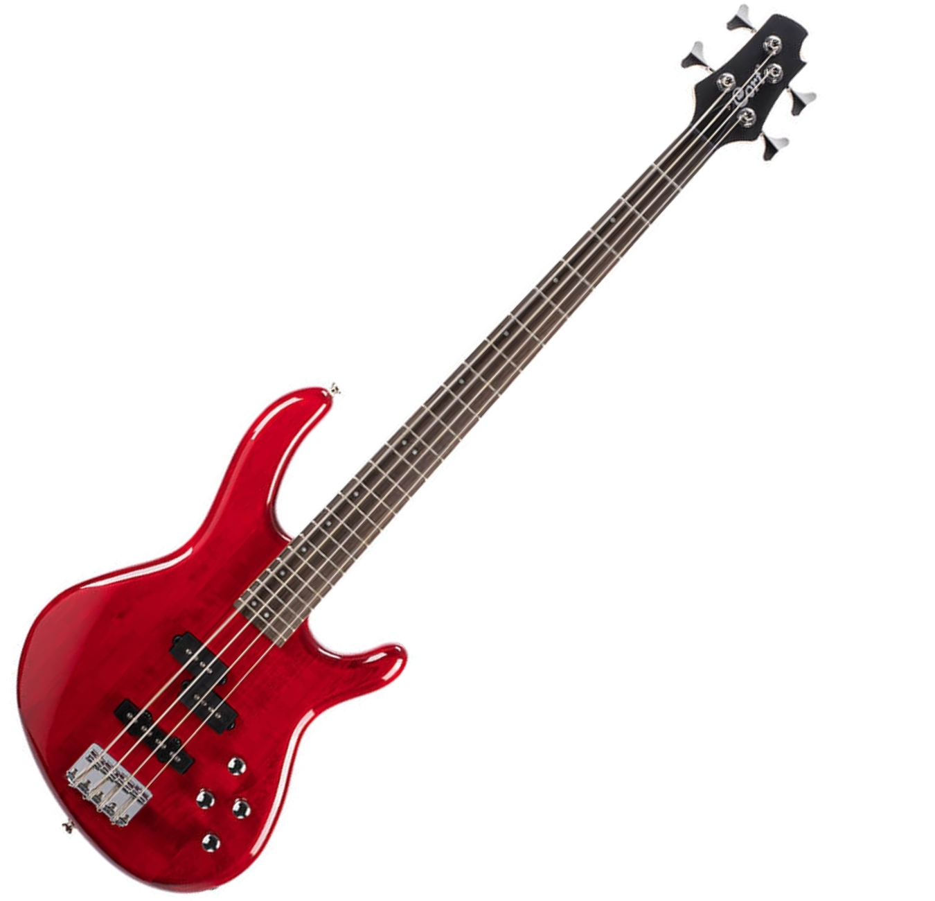 Cort Action Bass PLus TR 4-String Electric Bass Guitar - Trans Red