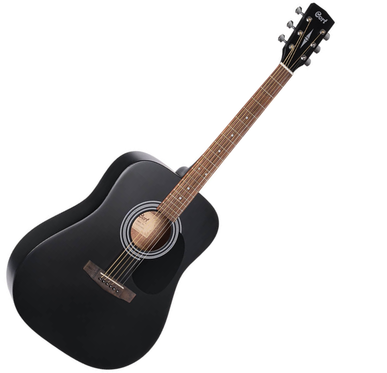 Cort AD810-BKS Standard Dreadnought Guitar, Spruce Top, Mahogany Back & Sides, Black Satin
