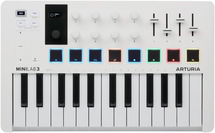 Arturia MiniLab 3 25 Slim-key Controller - White