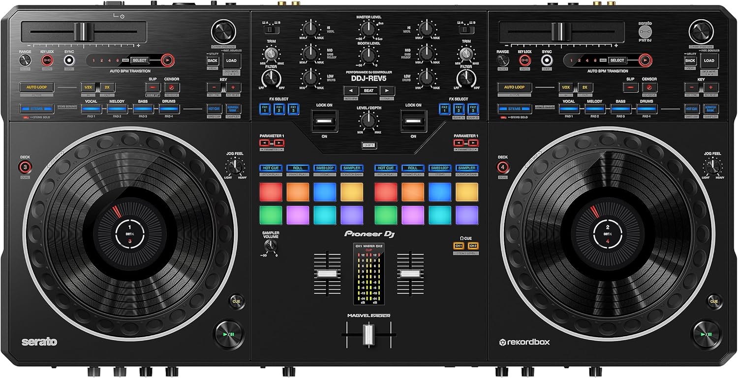 Pioneer DJ DDJ-REV5 Scratch-Style 2-channel performance DJ controller (Black)