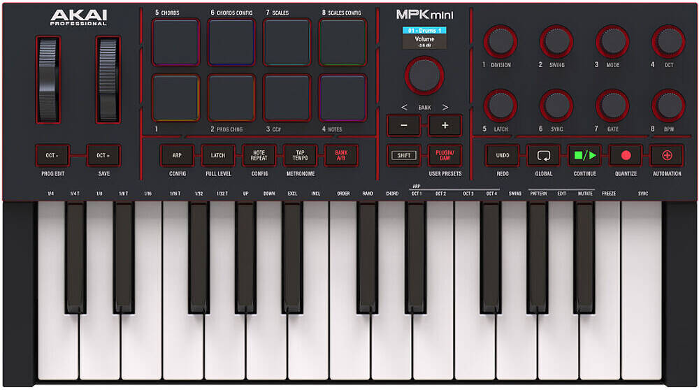 Akai Professional MPK Mini IV MIDI Keyboard Controller - Black