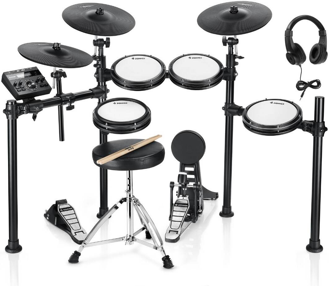 Donner DED-200P Electric Drum Set 5 Drums 2 Cymbals