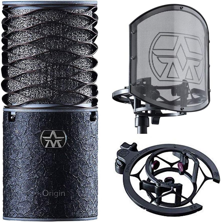 Aston Microphones Origin Rock'n'Roll Black Version of Aston's Legendary Origin Microphone with The Swiftshield Pop Filter and Shock Mount