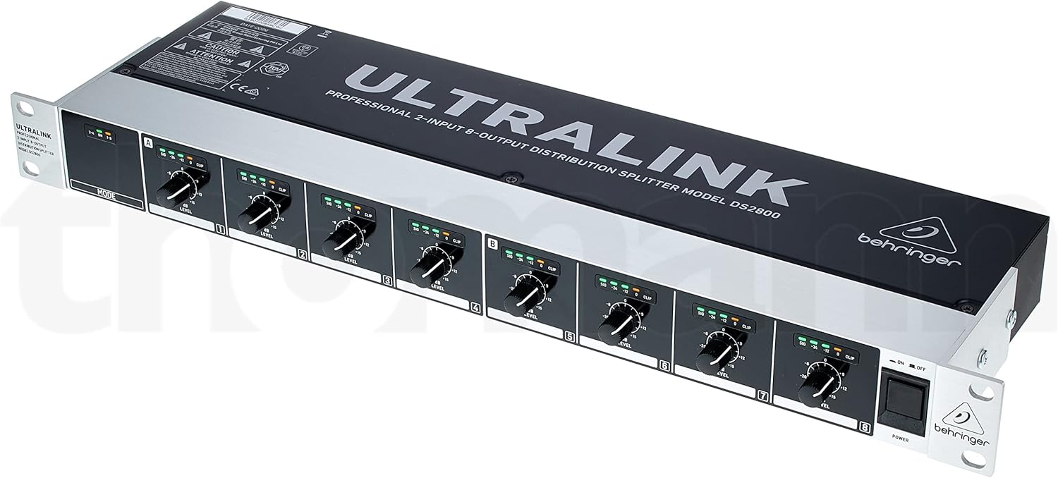 Behringer DS2800 Professional 2-Input 8-Output Distribution Splitter