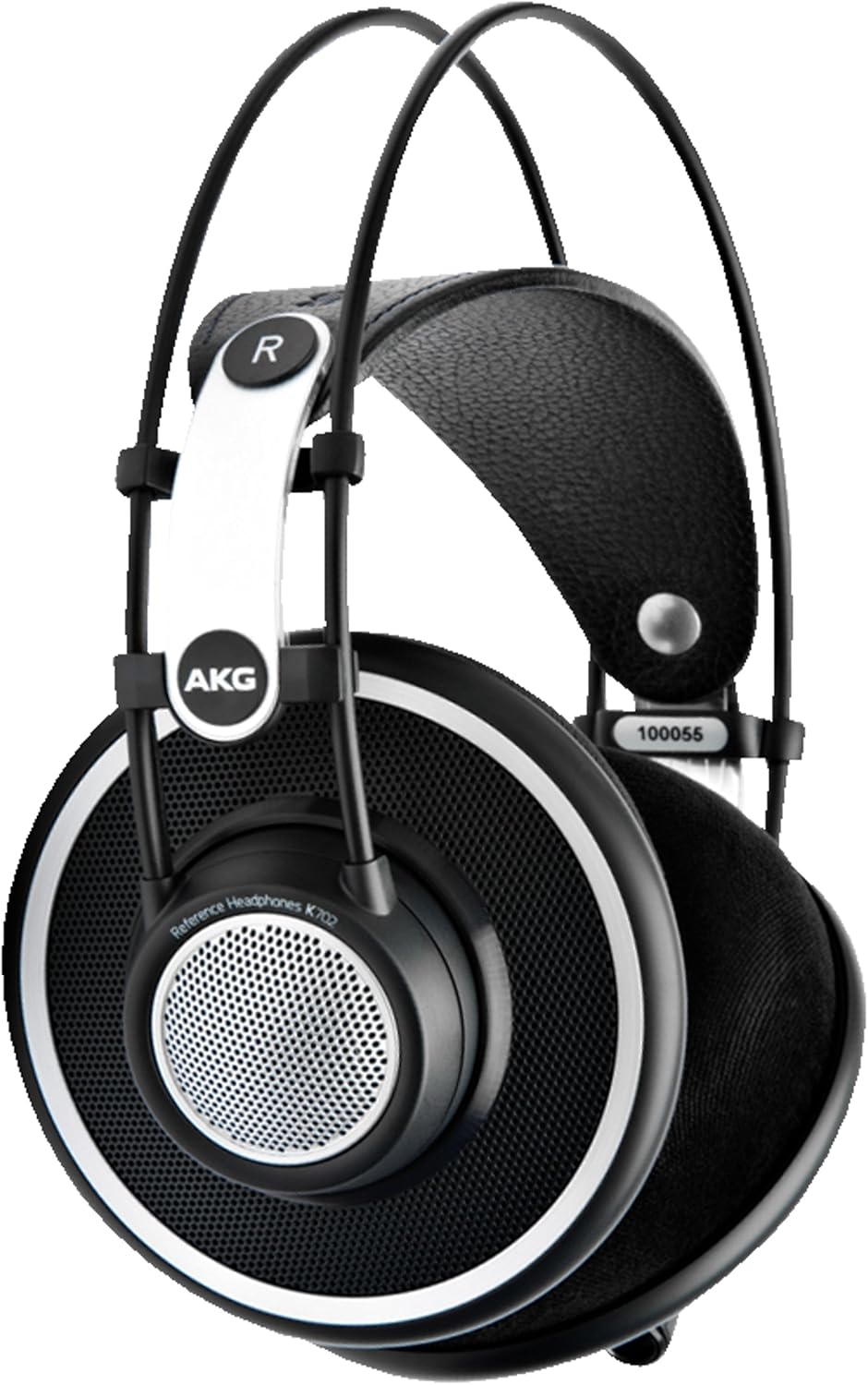 AKG K612 Pro Studio Headphones, Neodymium Magnet Type, Velour Ear Pads, Self-Adjusting Leather Headband, Black