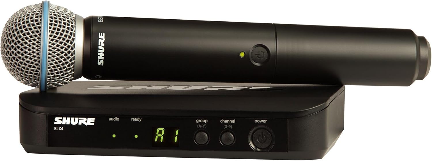 Shure BLX24UK/B58X-K14 BLX Receiver with Beta 58A Wireless Microphone System.