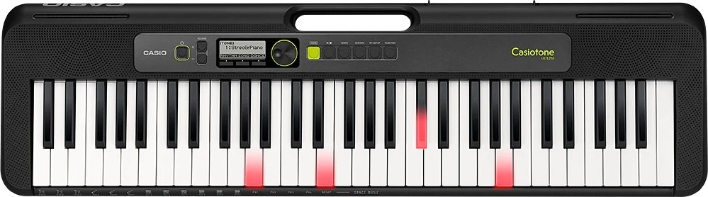Casio LK-S250 61-Key Touch-Sensitive Portable Keyboard with Lighted Keys, 400 Sounds / Grand Piano, 61 Full-Size Keys, Touch Sensitivity, USB MIDI, 3.5mm Aux Input, Black