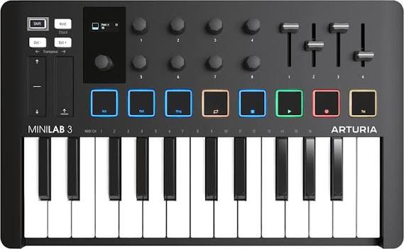 Arturia MiniLab 3 25 Slim-key Controller - Black Edition